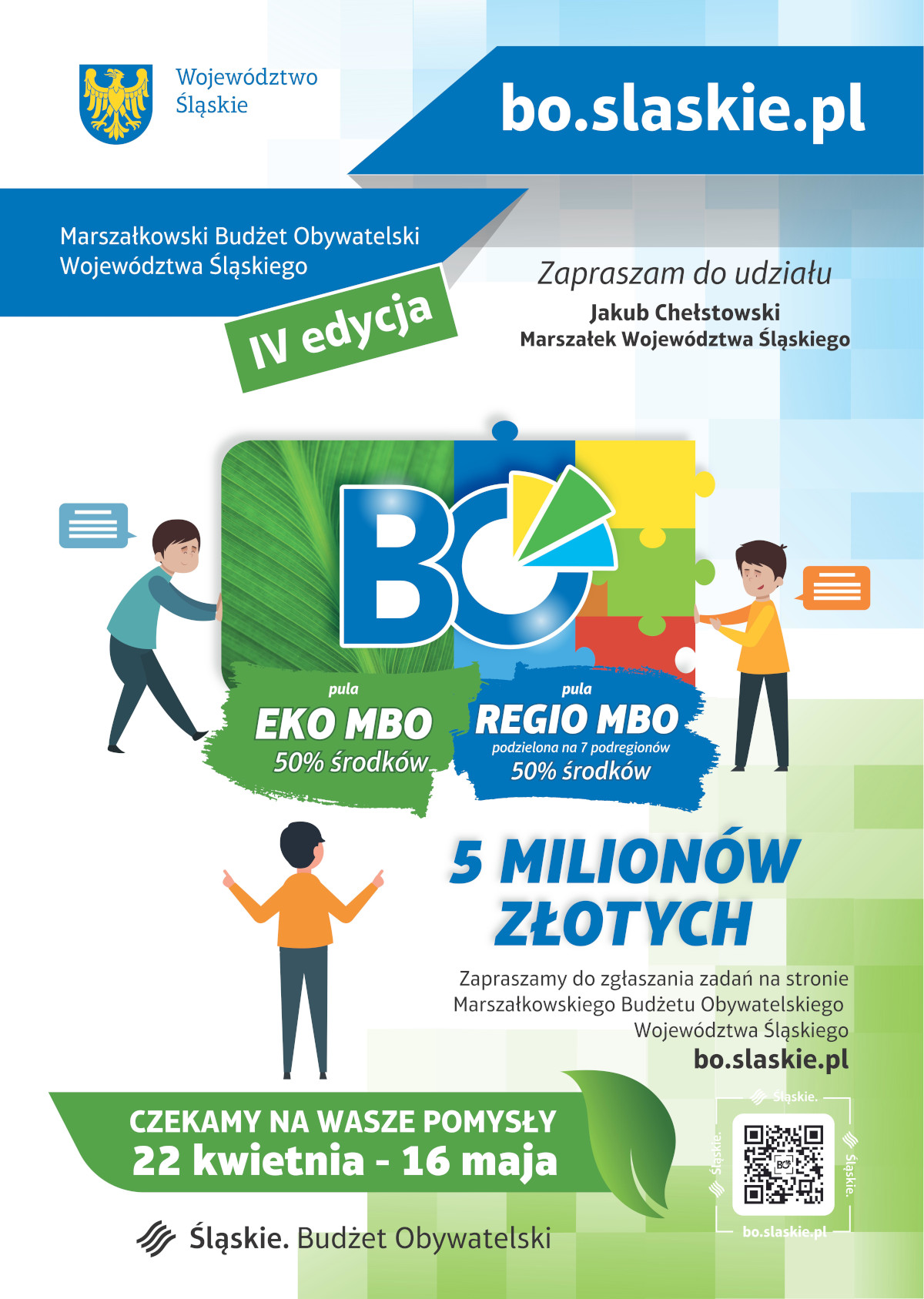 Marszałkowski Budżet Obywatelski 2022 - plakat informacyjny