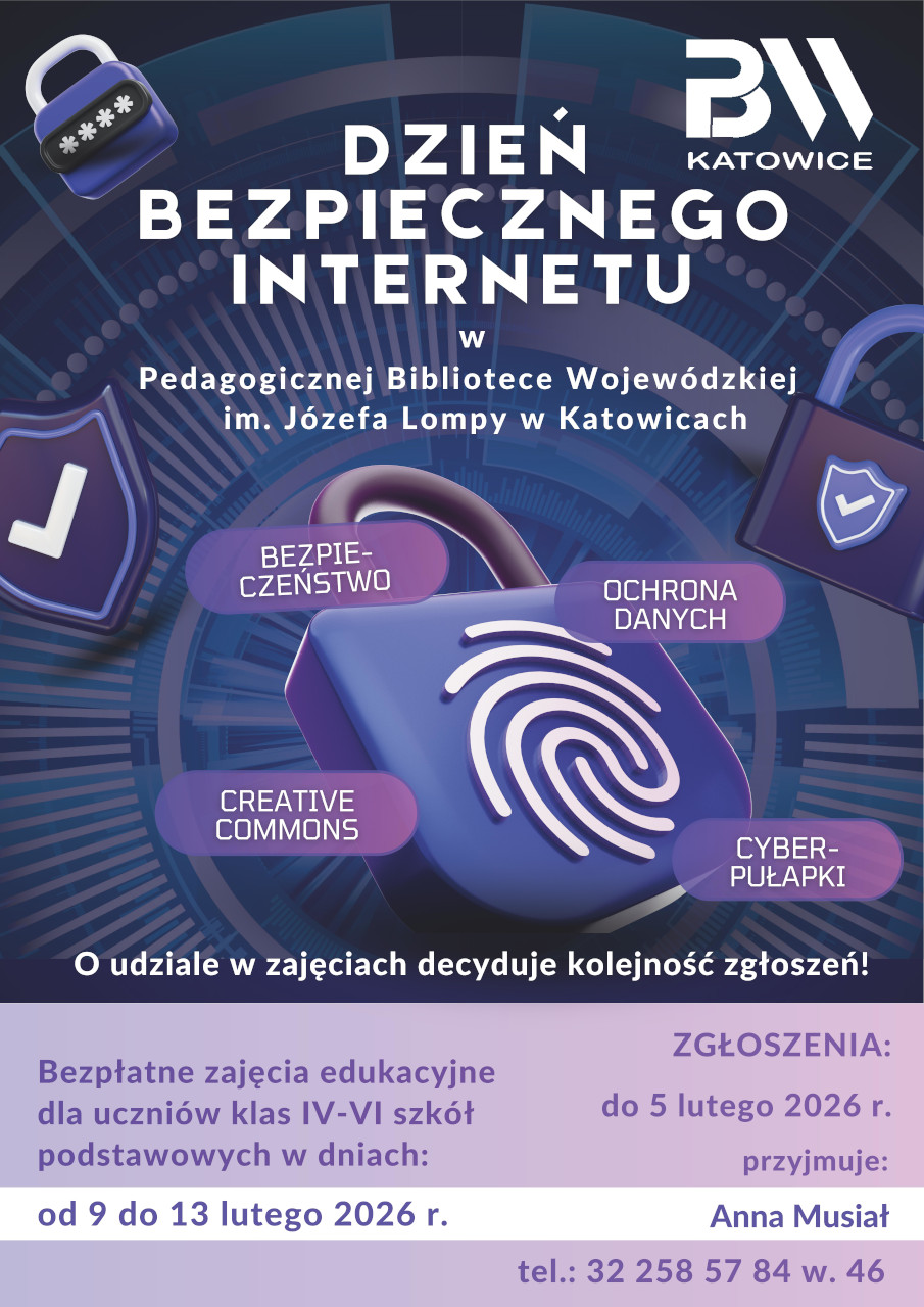 plakat Dnia Bezpiecznego Internetu 2026 w PBW w Katowicach
