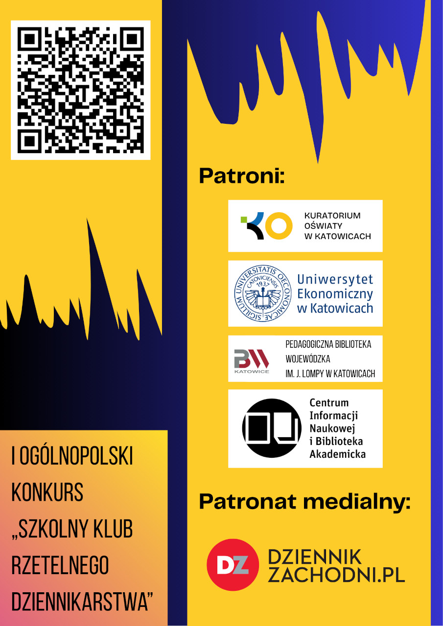 plakat_konkursu Szkolny Klub Rzetelnego Dziennikarstwa 2026